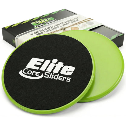 Elite Sportz Core Sliders For Working Out | Dual Sided Home Core Workout Equipment For Carpet &