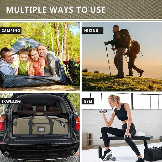 86l Large Duffel Bag For Travel, Gym & Sports - Water Repellent Polyester, Hidden Straps, Shoe Compartment - Perfect Luggage Duffle Bag Or Backpack For Men & Women