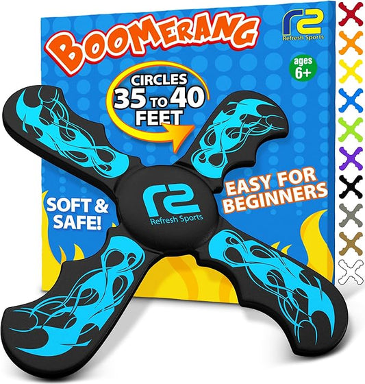 Outside Toys Boomerang For 5+ Year Boys Toys & Games - Soft Kid Toys Indoors or Outdoors - Toys For