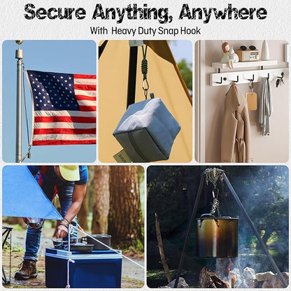 24 PCS Small Carabiner Clips, Spring Snap, Keychains Hooks, 2" Aluminum Ring, Multipurpose for Key Rings, Camping, Hiking, Backpacking, Fishing and Outdoor