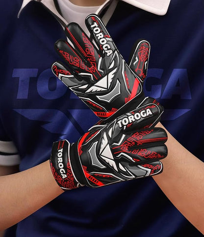 Goalkeeper Gloves for Kids & Youth – Soccer Goalie Gloves, Strong Latex Grip, Double Wrist Support & Breathable Mesh – Boys Football Gloves