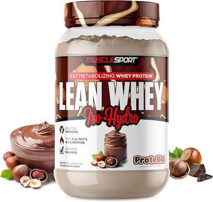 Musclesport Lean Whey Revolution??Protein Powder - Whey Protein Isolate - Low Calorie, Low Carb, Low Fat, Incredible Flavors - 25g Protein per Scoop - 2lb Protella