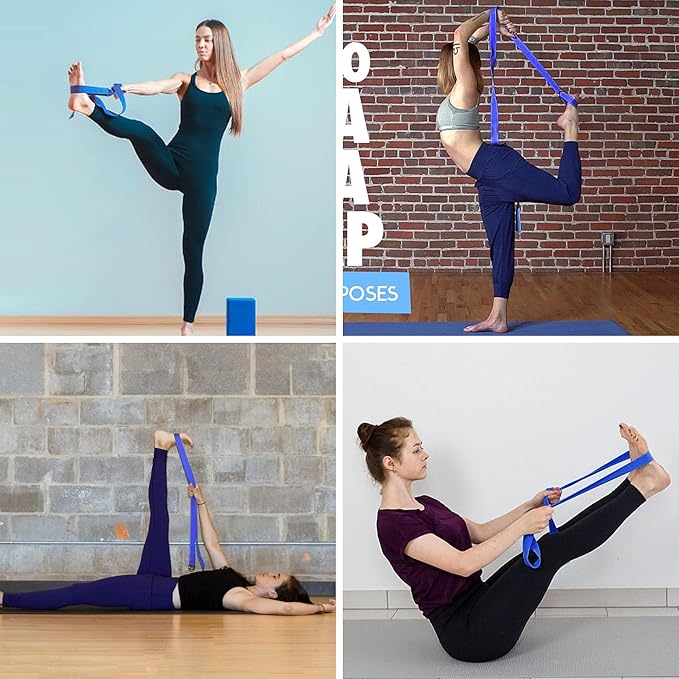 Yoga Mat Set for Beginners,Yoga Mat with Carrying Strap,Yoga Blocks 2 Pack with Yoga Strap,Yoga Ball,Ankle Puller,11-Piece Yoga Kits and Sets for Beginners,Yoga Starter Kit for Women Men