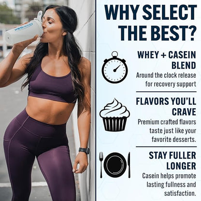 PEScience Select Protein Powder, Whey and Casein Blend, Clean Protein Powder for Women and Men, Low Calorie, Low Carb, Keto Friendly, Gluten Free - Cookies and Cream - 27 Servings