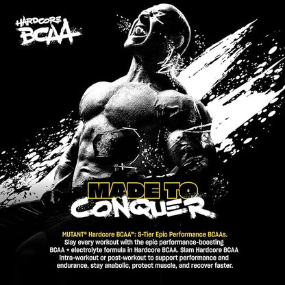 Mutant Hardcore BCAA - Pre, Intra or Post Workout ??BCAA Next Level branched-Chain Amino Acids Supplement ??Hydration + Recovery - 30 Serving - Mango
