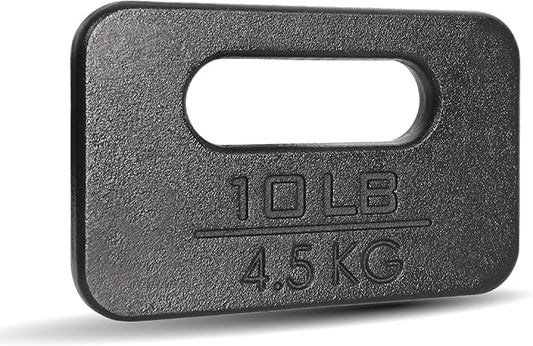 Yes4All Ruck Weight Plate, Cast Iron Rucking Plates with Wide Grip for Swings, Squat, Strength, Weighted Vest Training - Multiple Rucking Weights: 10LB to 45LB