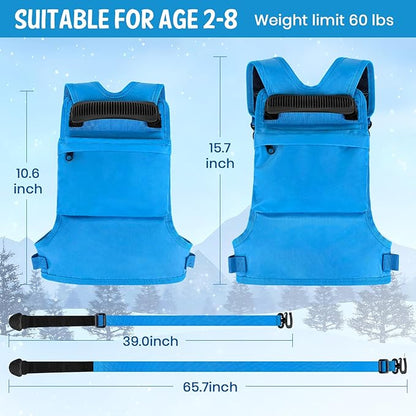 Ski Harness for Kids,Ski and Snowboard Training Harness with 2 Leashes & Backpack,Control Steer & Speed,Perfect for Beginners
