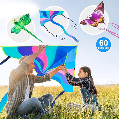 Large Kites for Adults Kites for Kids Ages 4-8， 8-12 Beach Park Outdoor Game Activities, Gifts for Easter and Festival