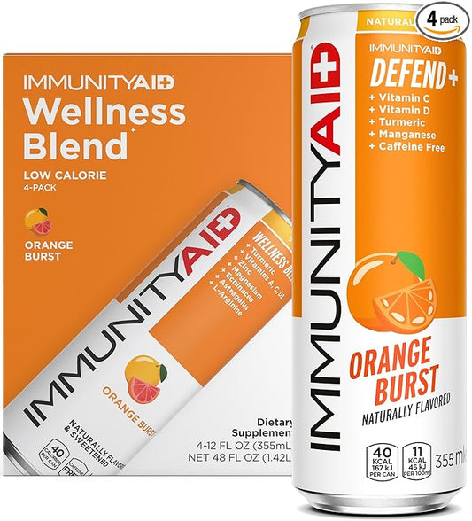 IMMUNITYAID Wellness Blend, With Echinacea, Zinc, Astragalus and Vitamin C, Only 45 Calories, 100%