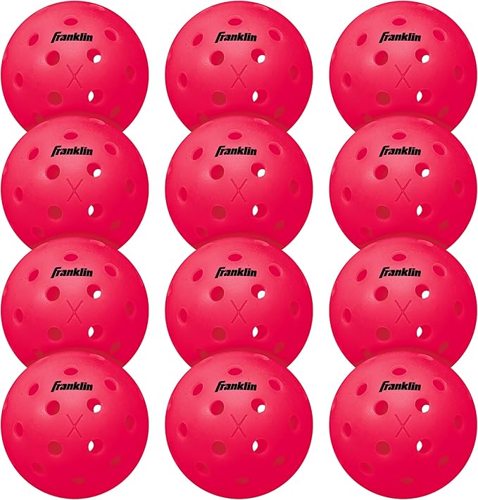 Franklin Sports X-40 Outdoor Pickleballs - Official Ball of USA Pickleball, APP Tour + US Open - Regulation Size
