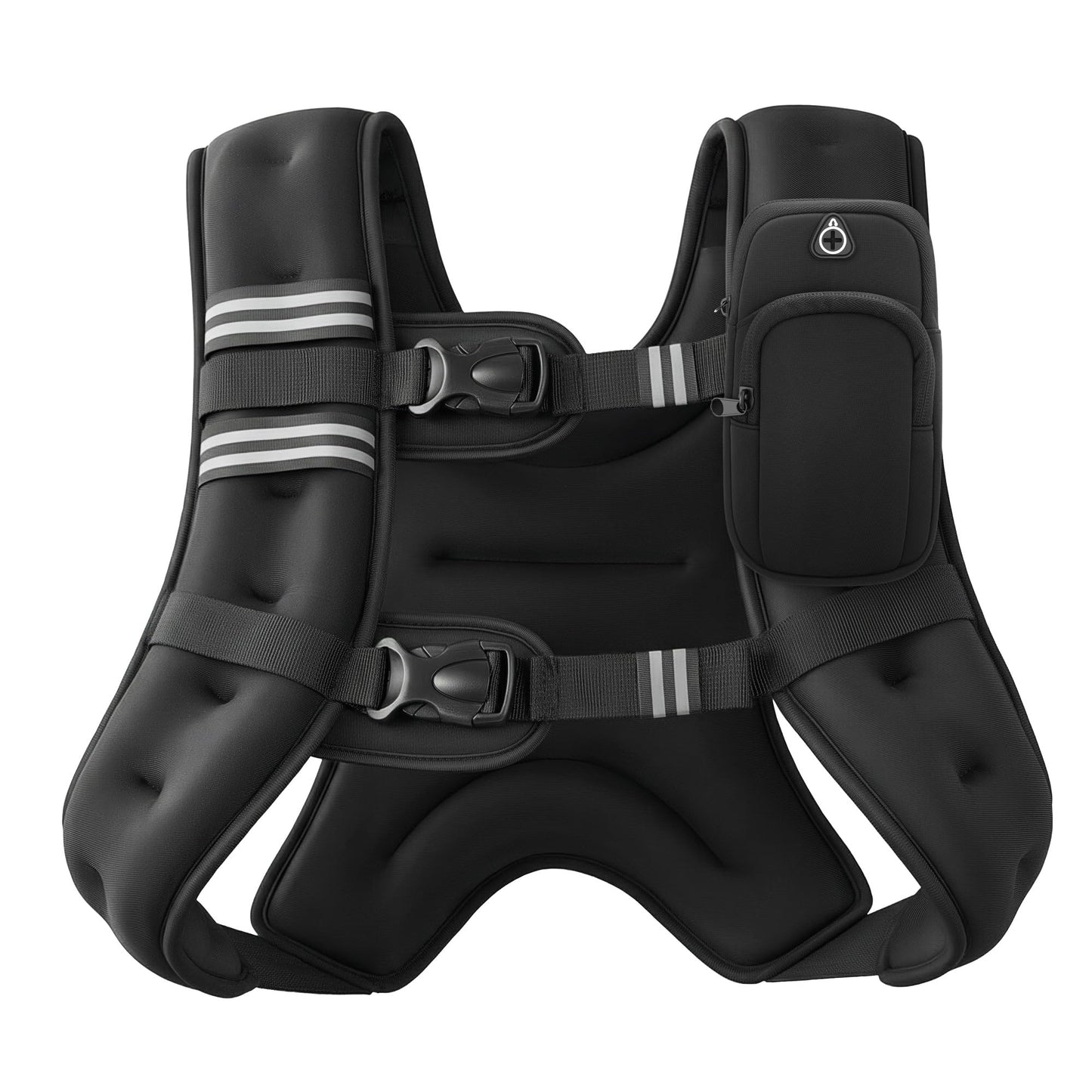 ZELUS Weighted Vest, 6lb/8lb/12lb/16lb/20lb/25lb/30lb Weight Vest with Reflective Stripe for