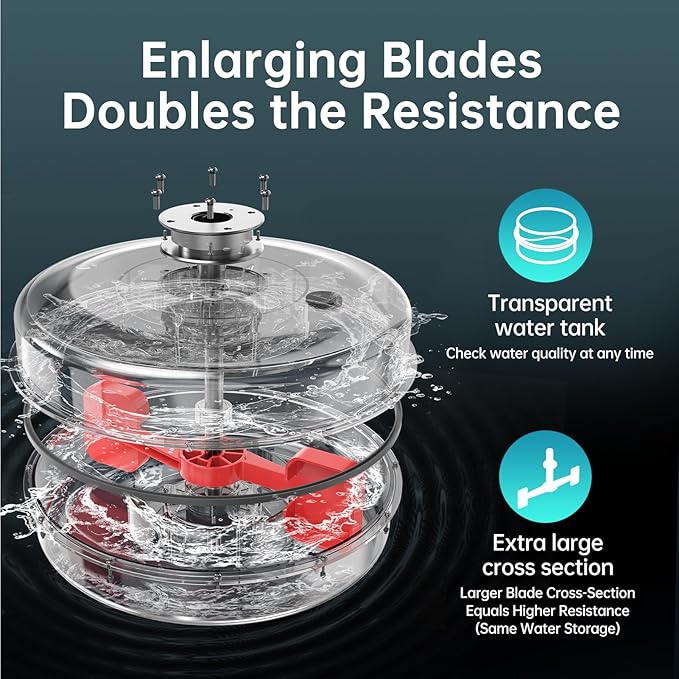 PASYOU Water Rowing Machines for Home Oak Wood Foldable Rower Machine 350LB Weight Capacity, 6 Levels Adjustable Row Machines with Monitor & Device Holder & 14L Tank, Bluetooth with Kinomap APP