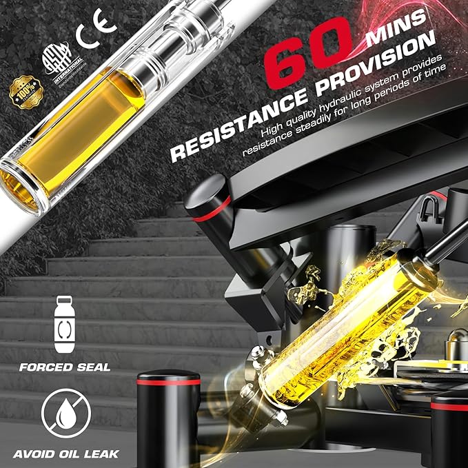 KeppiFitness Steppers for Exercise at Home, Stair Stepper with Resistance Bands for Home Cardio Exercise - FITSTEP Series