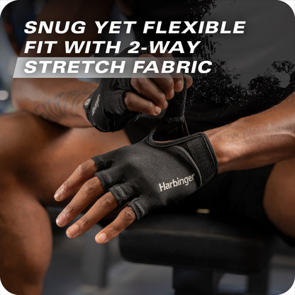 Power Gloves 3.0 - Durable Half Finger Weightlifting Gloves with Adjustable Wrist Closure