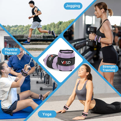 VBSD Adjustable Ankle Weights for Men Women, 10lb 1 Pair Leg Weight Straps, Weighted Ankle Weights