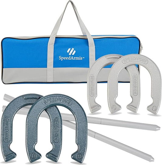 Horseshoes Outside Game Set - Universal Size Lawn Horseshoes Outdoor Games for Parties Beach