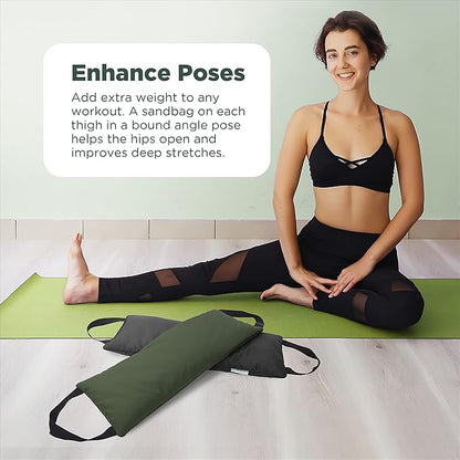 Yoga Sand Bags - 10 LB - Pilates Weights - Workout Equipment - Sand Bags for Weight Training - Fitness - Home Gym - Photography Accessories - Sandbags - Tent weights - Leg Weights - Made in USA