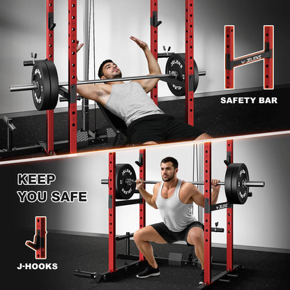 JELENS S21 Power Cage, Multi-Function Power Rack with Adjustable Cable Crossover System, 2000LBS