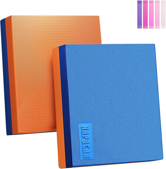 HAPBEAR Exercise Balance Pad - 15"x12" Non-Slip Textured Bottom Stability Training Mat - 2.25" Thick Soft Cushioned Foam for Physical Therapy, Core Training & Home Workouts