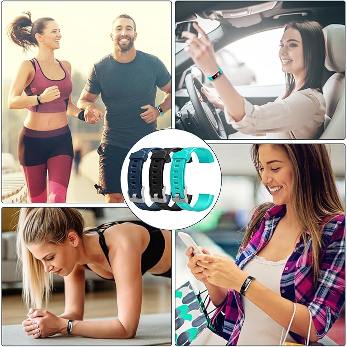 Watch Bands Replacement for ID115plus HR, Very Fit Pro Activity Fitness Tracker Wrist Bands Set, Multicolor Veryfitpro Smart Watch Strap Replacements