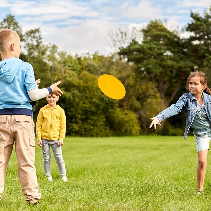 24pcs Flying Disc 7 Inch Silicone Flying Disks Bulk for Dog Outdoor Backyard Lawn School Teaching Early Education Sports Games Party Favors, 6 Colors