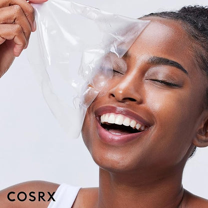 COSRX Advanced Snail Mucin Glass Glow Hydrogel Face Masks Skincare 3 EA, Collagen Face Mask, Travel Essentials, Overnight Face Mask, Korean Skin Care