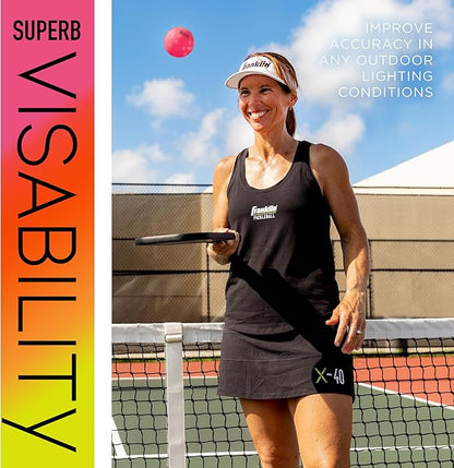 Franklin Sports X-40 Outdoor Pickleballs - Official Ball of USA Pickleball, APP Tour + US Open - Regulation Size