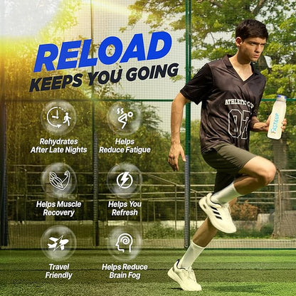 FAST&UP Reload – Lemon & Lime - Refreshing Electrolyte Drink Mix | Hydration Powder Packets | 1500 mg Electrolytes + Vitamins C & B12 | Easy to Open Single Serving Pack | 15 Servings