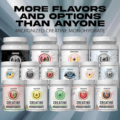 Ekkovision Creatine Monohydrate Powder, Micronized, Cherry Limeade, Pre Workout & Post Workout Supplement for Men & Women, Energy Support, Easy to Mix in Shakes, Smoothies & Beverages, 50 Servings