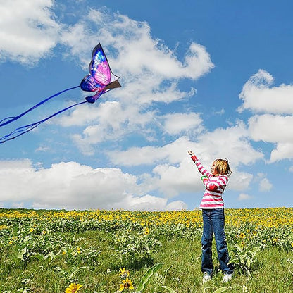 Mint's Colorful Life Butterfly Kite for Kids & Adults Easy to Fly, Large Single Line Kites with 300ft String Kite Handle