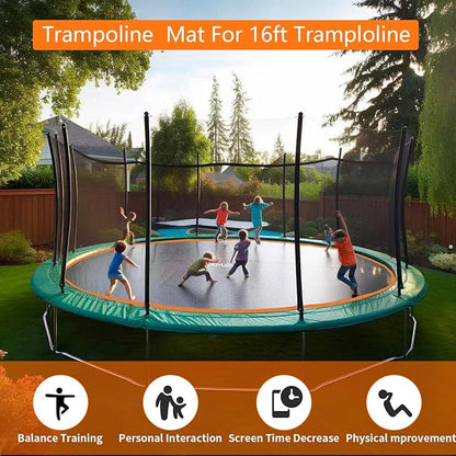 Trampoline Mat Replacement-Fits 16FT Frame with 108 Rings Fits 6.5-7.0" Springs-Mat Diameter 14.3ft (172inch), Not Include Spring and Frame