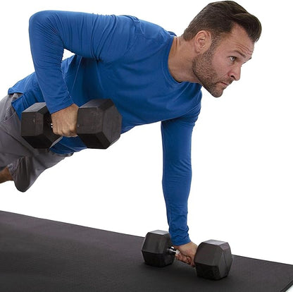 MICRODRY Deluxe Fitness Exercise Yoga Mat for Home & Gym, Extra Thick for High Impact Training, Multi Layered Skid Resistant Surface, Odor Neutralizing with Carrying Strap