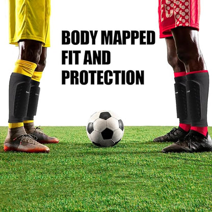 Soccer Shin Guards for Kids Youth Adults, Shin Guard Soccer Sleeves for 2-18 Years Old Boys Girls Men, Calf Compression Sleeve with Honeycomb Pads, Espinilleras de Futbol para Hombres