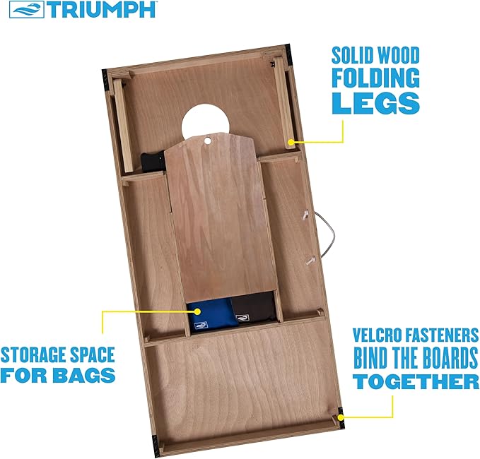 Triumph LED Keyhole 2' x 4' Cornhole Set with Light-Up Path and Scoring