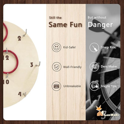 Ring Toss Game for Adults and Kids - Indoor & Outdoor Hook and Ring Game for Parties, Camping & Backyard for Family & Friends