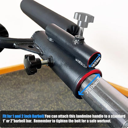 Viking Press Landmine Handle for 2-Inch Barbell, Hack Squat T-Bar Row Attachment Strength Training Accessories, Shoulder Press Landmine Attachment Equipment