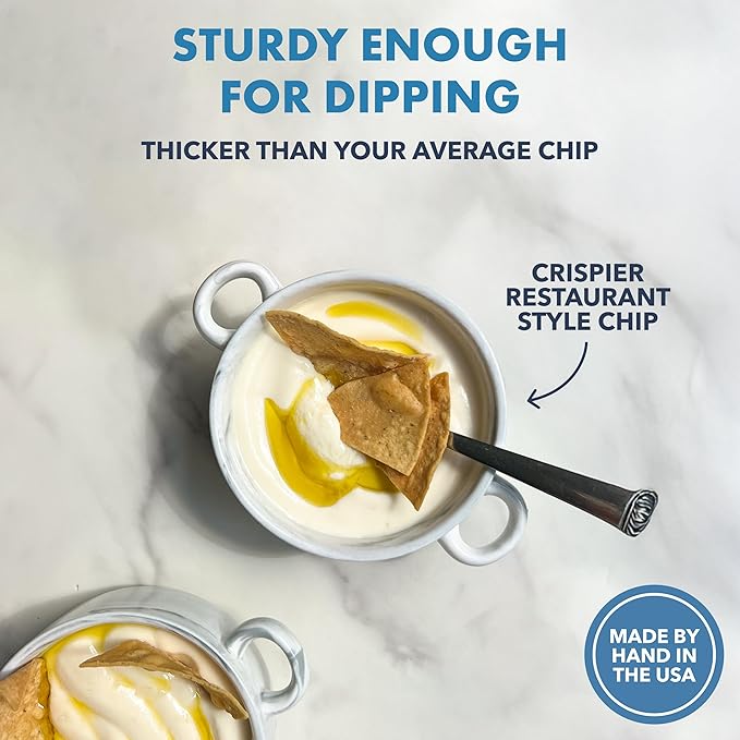 MASA Tortilla Chips Snack Pack - Seed Oil Free Snacks, Organic Chips Tortilla - Gluten & Dairy Free, Naturally Grown Corn Chip - Made with Grass Fed Tallow & Sea Salt (2 Pack, 5oz Each - White Corn)