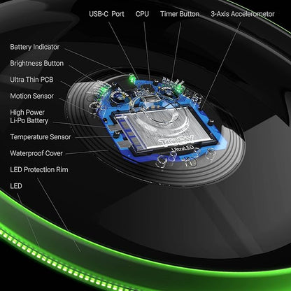 TOSY Bundle of 2 - Flying Disc 108 LEDs - RGB White + Blue