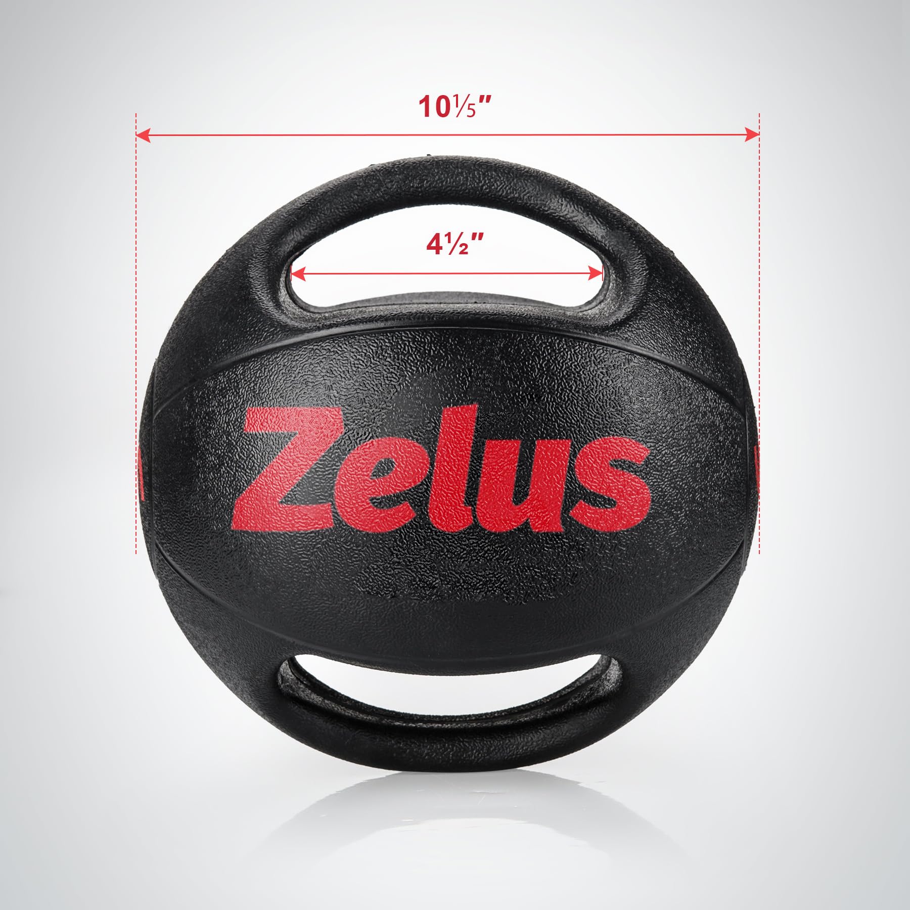 ZELUS Medicine Ball with Dual Grip| 10/20 lbs Exercise Ball |Weight Ball with