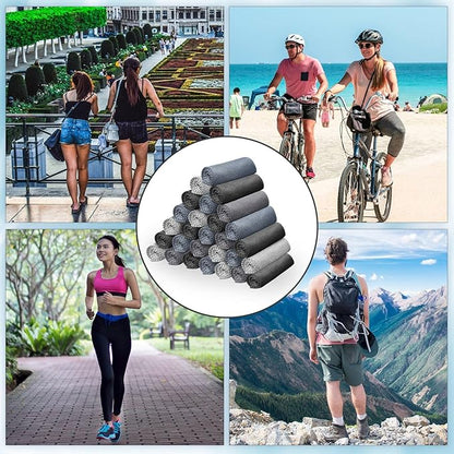 Honoson Cooling Towel Bulk - Neck & Face Cool Chilly Towels Microfiber Breathable Sport Sweat Rag for Gym, Yoga, Travel, Camping, Running, Outdoor