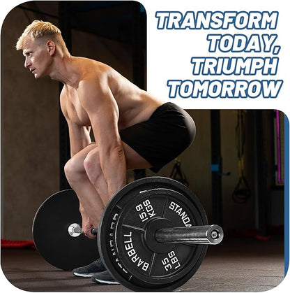 Professional-Grade Cast Iron Weight Plates | Dual-Hole Weight Plates with 2-Inch Bore | Ideal for Strength Training and Weightlifting | Multiple Weight Options Available