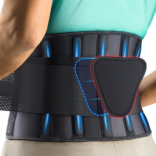 FEATOL Back Brace Support Belt-Lumbar Support Back Brace for Back Pain, Sciatica, Scoliosis