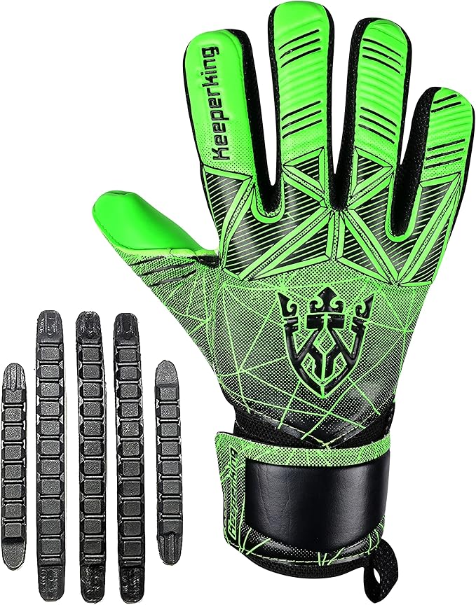 Soccer Goalie Goalkeeper Gloves for Kids Boys Youth & Adult,Latex Strong Grip Palms with Removable Finger Spines Protection Children Football Gloves for Training/Match(Sizes 5-10,6 Styles)