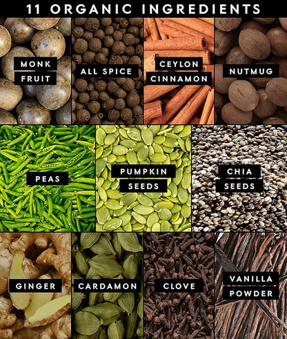 Truvani Vegan Pea Protein Powder | Vanilla Chai | 20g Organic Plant Based Protein | 10 Servings | Keto | Gluten & Dairy Free | Low Carb | No Added Sugar