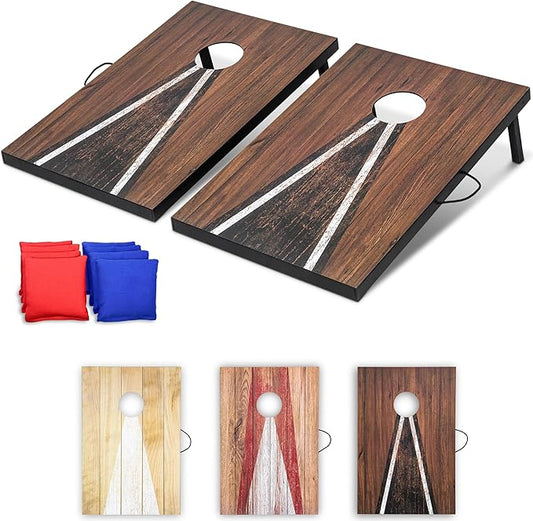 GoSports 3 x 2 ft Cornhole Board Set - Portable Outdoor Toss Game for Adults & Family - Includes