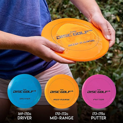 Franklin Sports Disc Golf Baskets - Portable Disc Golf Target with Chains Included - Disc Golf Basket Stand Equipment for Hole + Course Creation