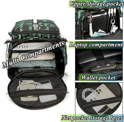 Gym Duffle Bag Backpack with Shoe Compartment,4 ways Travel Backpack for Women and Men,Multi-Functional Weekender bag with Waterproof Layer&Laptop Compartment for Fitness, Travel,Camping