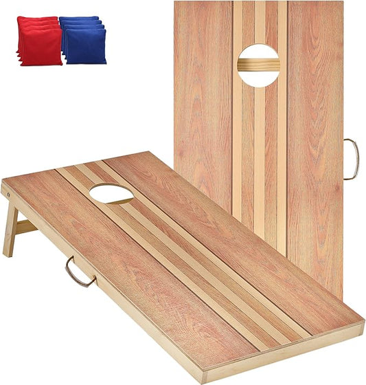 Cornhole Set 4'x2' Cornhole Board Sets with Bags Regulation Size, Corn Hole Games for Adults