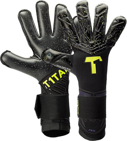 T1TAN Alien Galaxy Goalkeeper Gloves - Professional Soccer Goal Keeper Gloves for Youth, Men & Women - Size 6-11