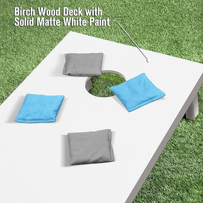 GoSports 4 ft x 2 ft Regulation Size Wooden Cornhole Boards Set - Includes Carrying Case and Over 100 Optional Bean Bag Colors